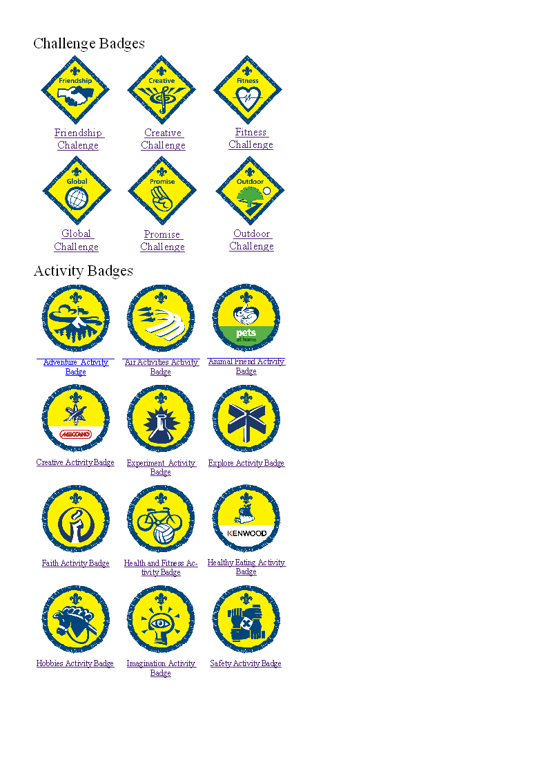 Badges | 12th Chichester Scout Group